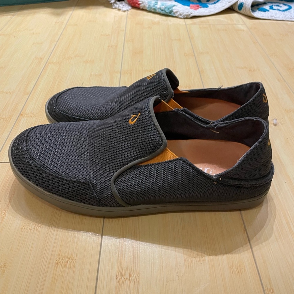 OluKai Nohea Mesh Gray Mens Slip on shoes size 10‎